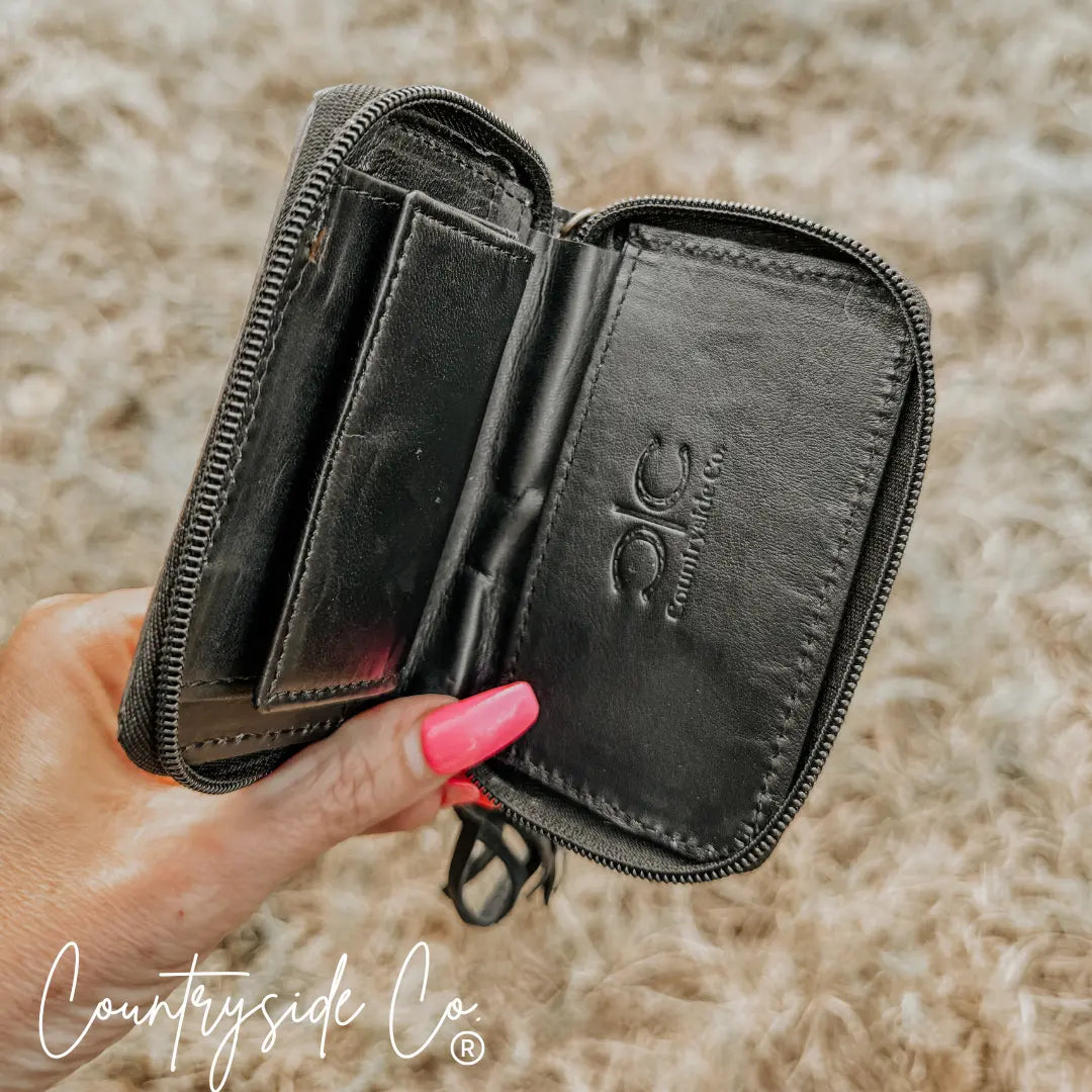 The Sidekick Checkered Mini Wallet Keychain Countryside Co.