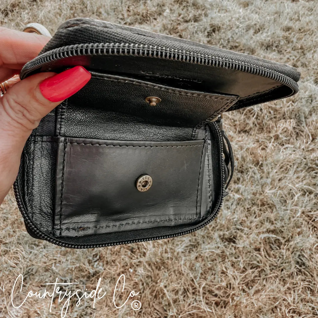 The Sidekick Checkered Mini Wallet Keychain Countryside Co.