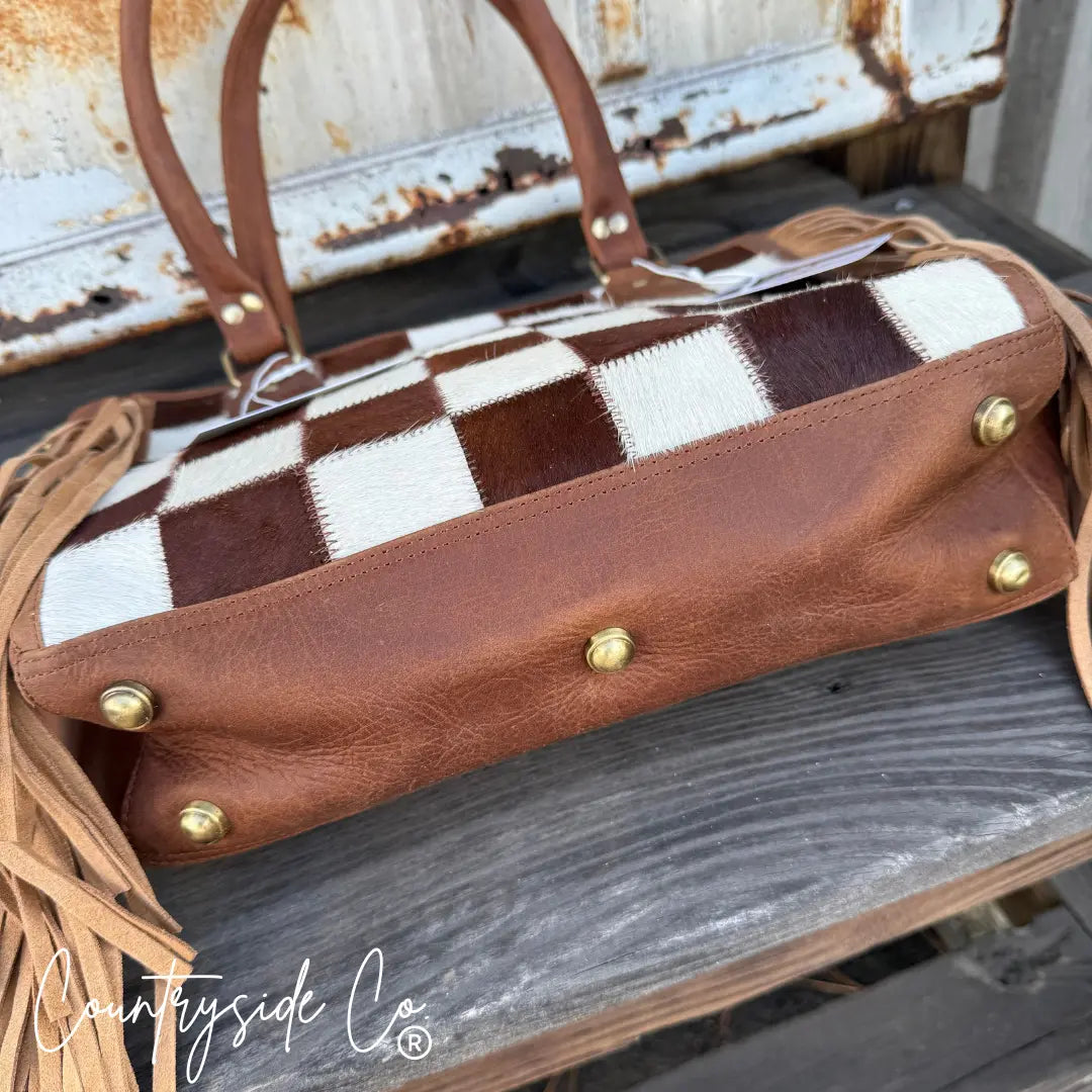 Canyon Check Cowhide Concealed Carry Purse Countryside Co.