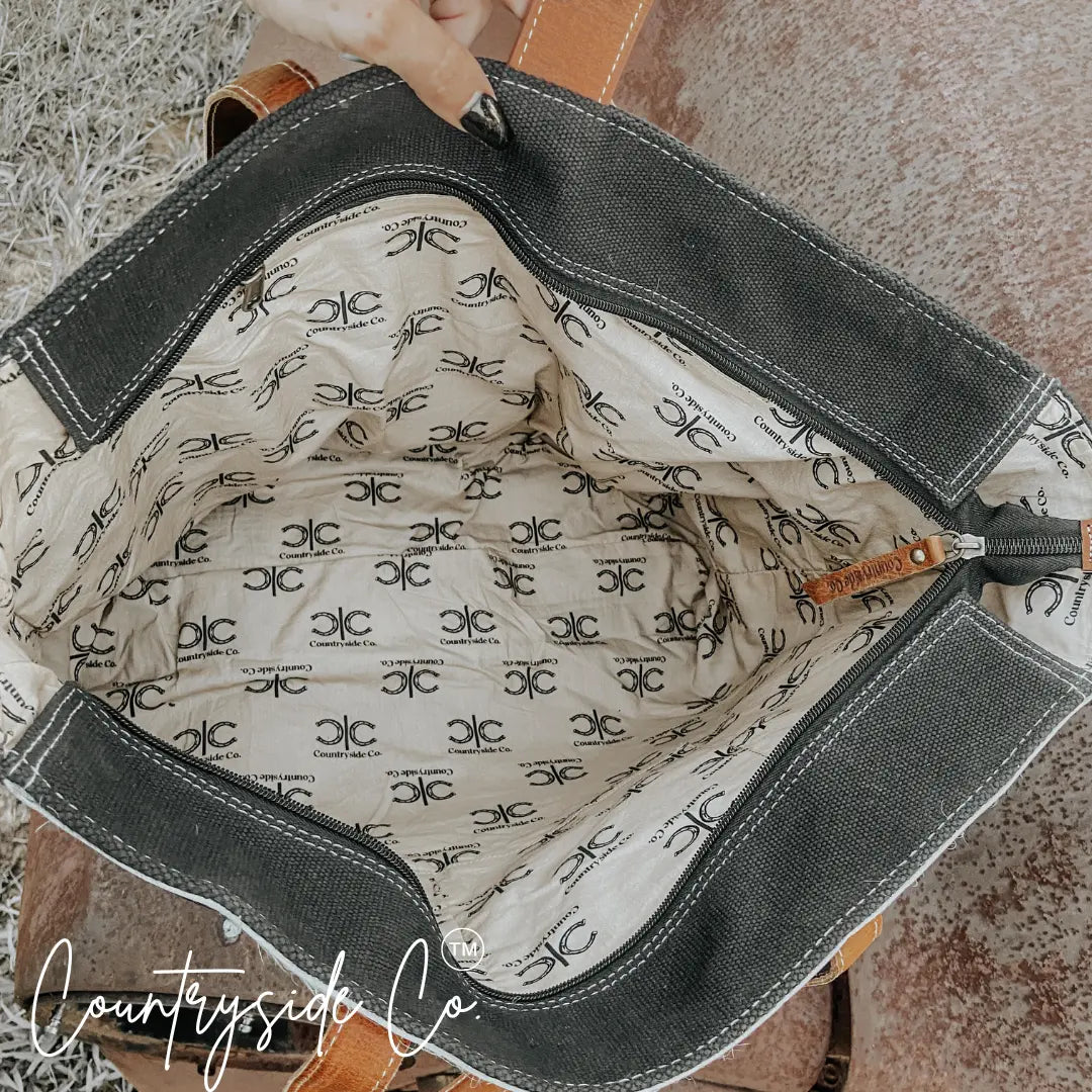 Darby Cowhide Carry All Overnight Bag Countryside Co.