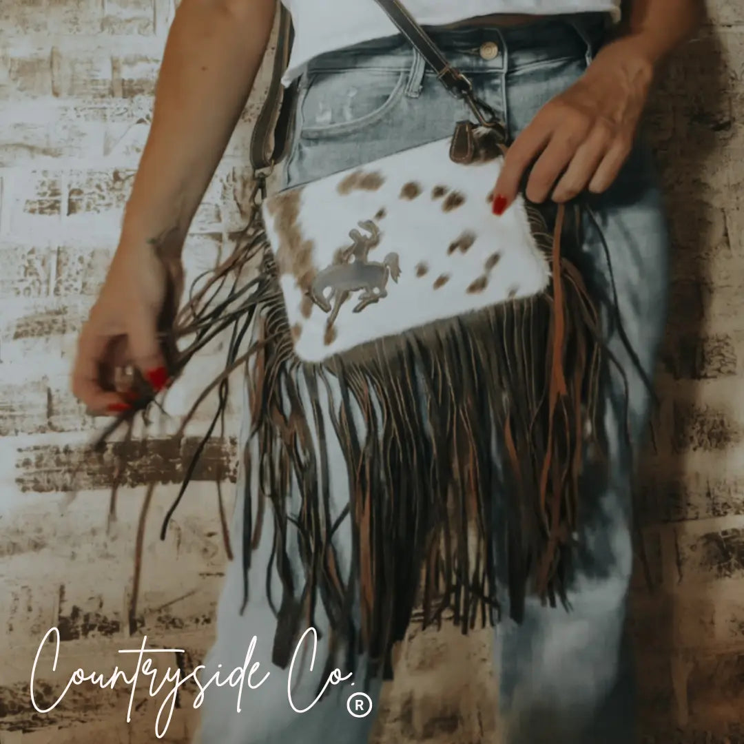 Rodeo Rider Cowhide Purse with Wristlet Countryside Co.