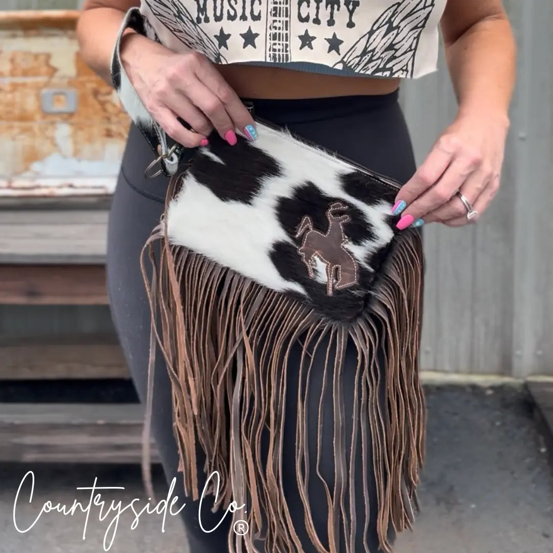 Rodeo Rider Cowhide Purse with Wristlet Countryside Co.