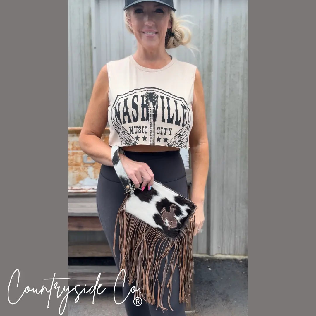 Rodeo Rider Cowhide Purse with Wristlet Countryside Co.