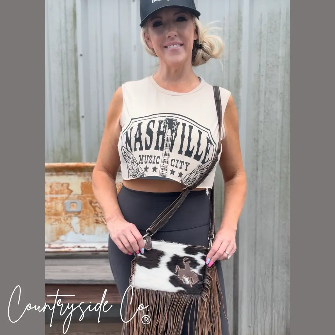 Rodeo Rider Cowhide Purse with Wristlet Countryside Co.
