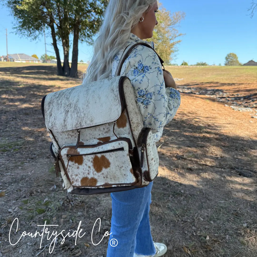 Boulder Cowhide Conceal Carry Backpack Countryside Co.