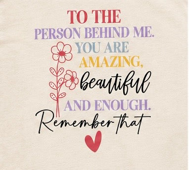 You are amazing beautiful and enough motivational shirt back design
