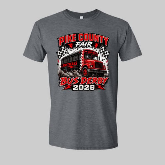 Pike County Fair Bus Derby 2026 T-Shirt | Redstreaks Bus Derby Tee