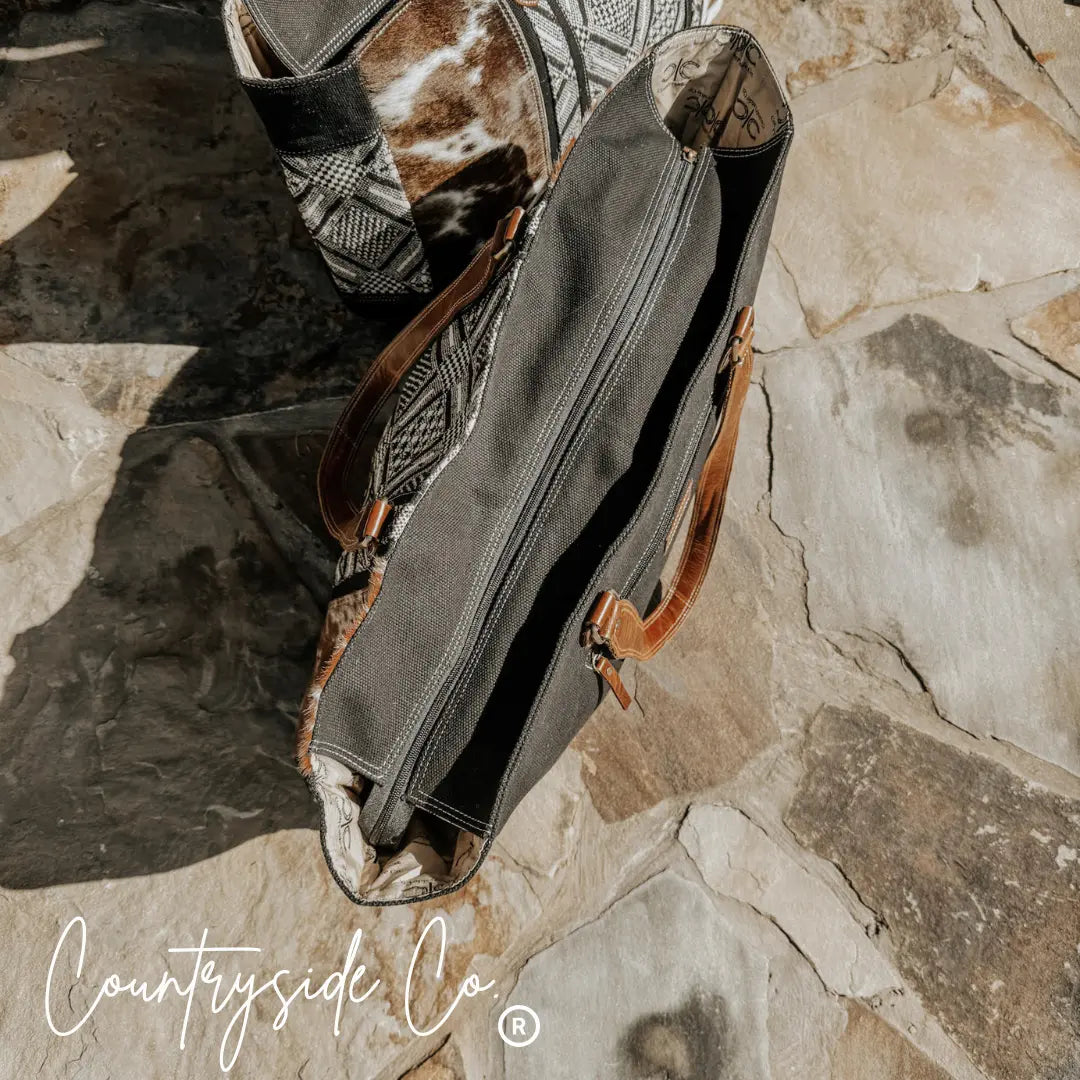 Charlene Cowhide Weekender Bag Countryside Co.