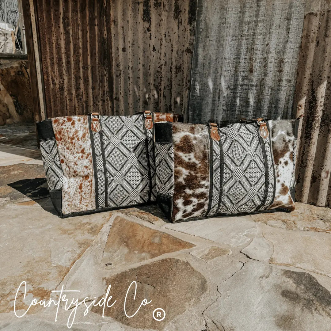 Charlene Cowhide Weekender Bag Countryside Co.