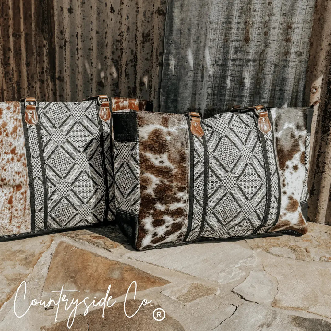 Charlene Cowhide Weekender Bag Countryside Co.