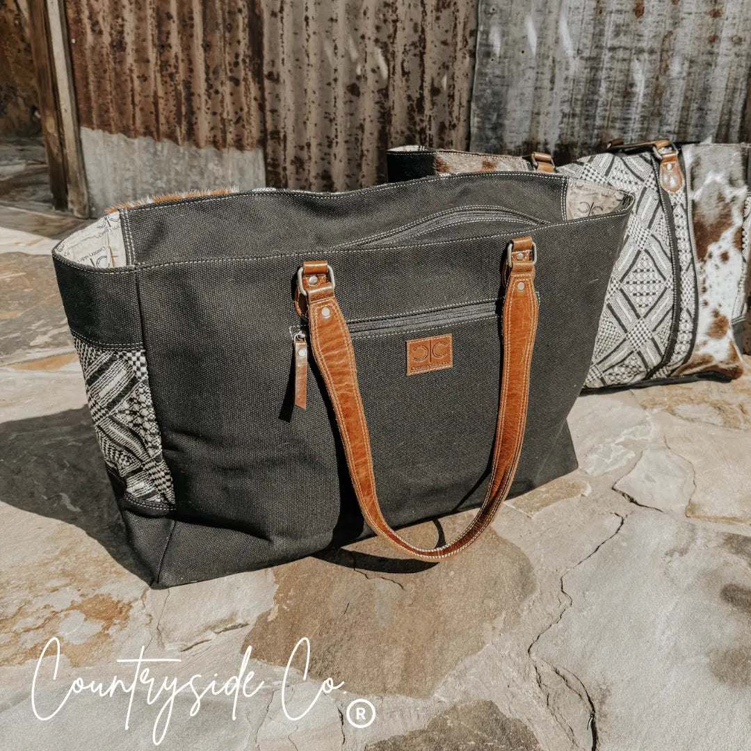Charlene Cowhide Weekender Bag Countryside Co.