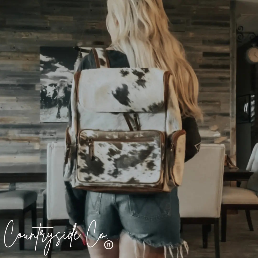 Boulder Cowhide Conceal Carry Backpack Countryside Co.