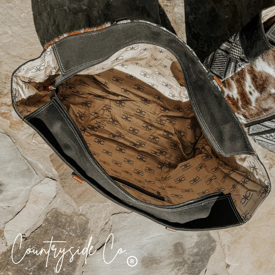 Charlene Cowhide Weekender Bag Countryside Co.