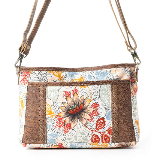 Myra MesaTrail Dahlia Floral Printed Canvas Sling Bag â€“ Lightweight Casual Crossbody Bag for Women Myra USA