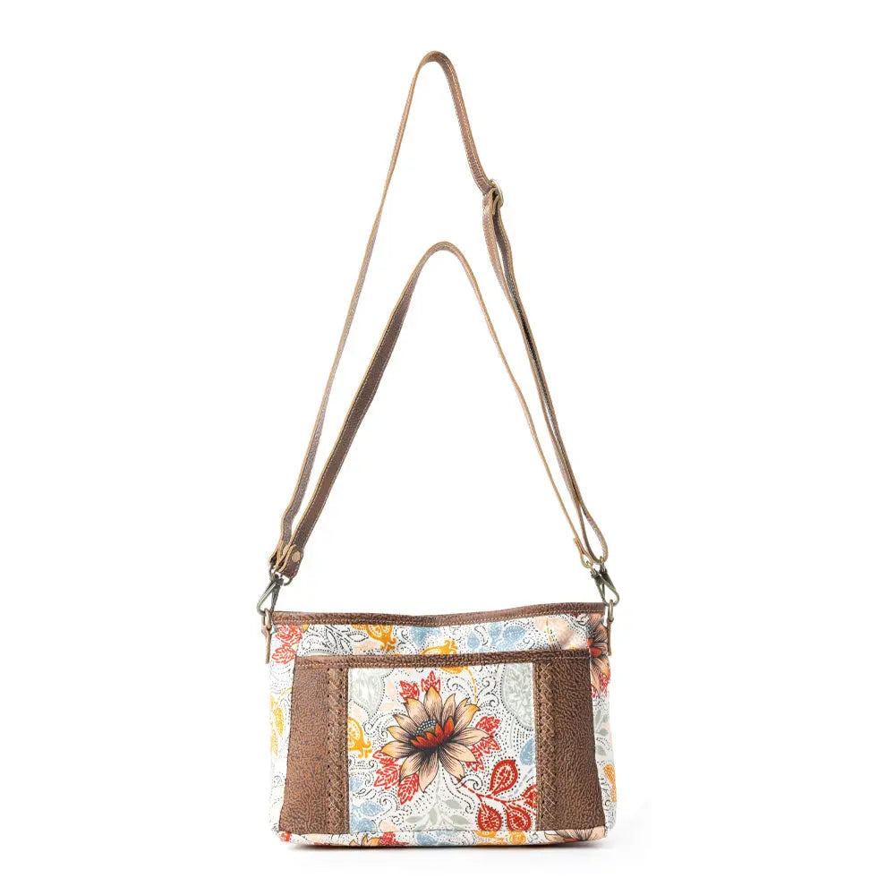 Myra MesaTrail Dahlia Floral Printed Canvas Sling Bag â€“ Lightweight Casual Crossbody Bag for Women Myra USA