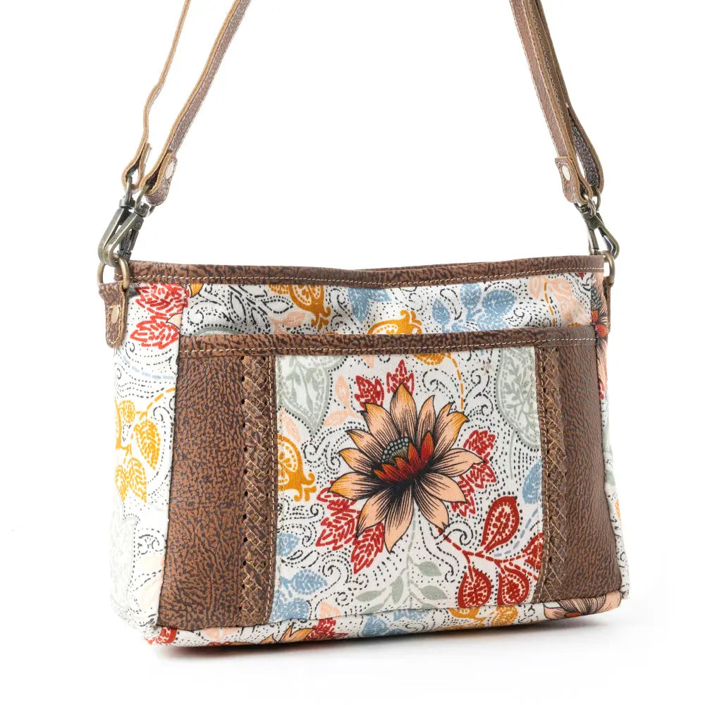 Myra MesaTrail Dahlia Floral Printed Canvas Sling Bag â€“ Lightweight Casual Crossbody Bag for Women Myra USA