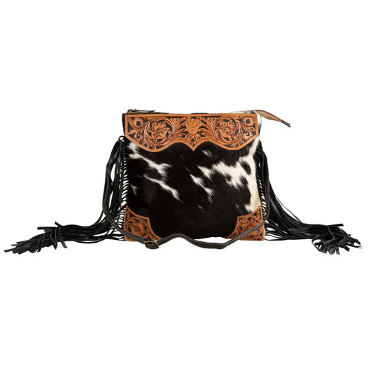 Tumbleweed Trail Fringed Hand-Tooled Bag Myra USA