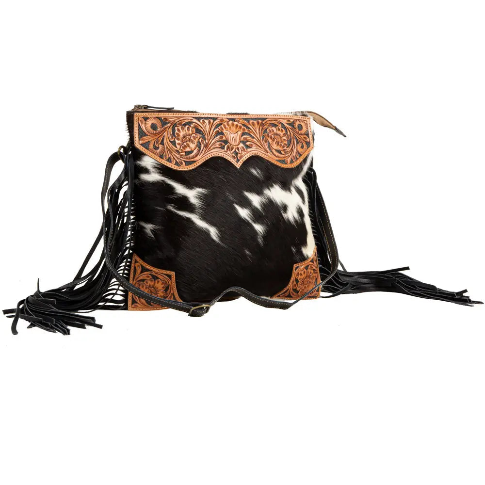 Tumbleweed Trail Fringed Hand-Tooled Bag Myra USA
