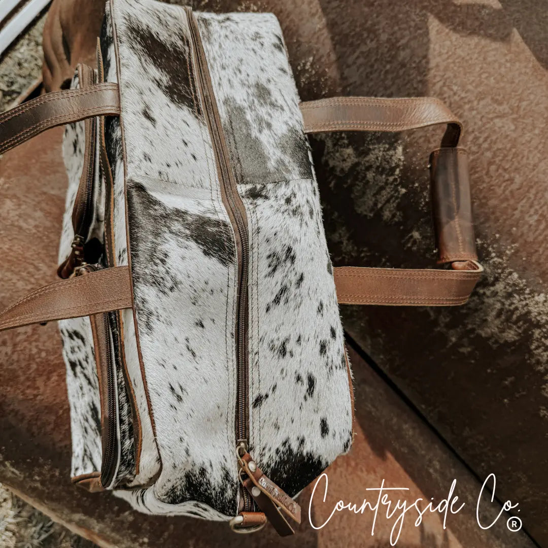 Saddlemen Carry All Cowhide Duffle Travel Bag Countryside Co.