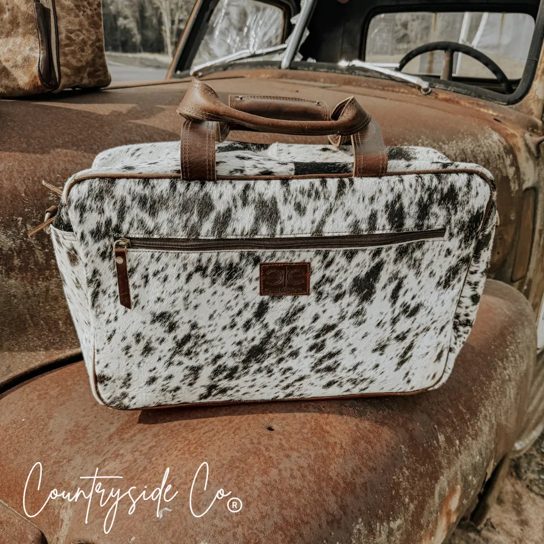 Saddlemen Carry All Cowhide Duffle Travel Bag Countryside Co.