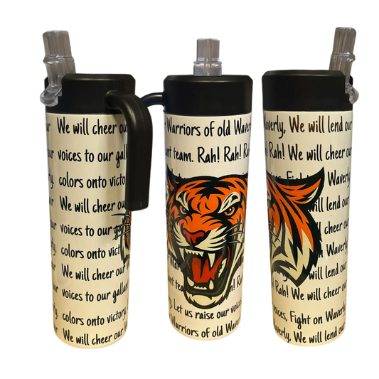 20oz Waverly Tigers Fight Song Tumbler – Bold, Durable, and Full of Tiger Pride Handmadeohio
