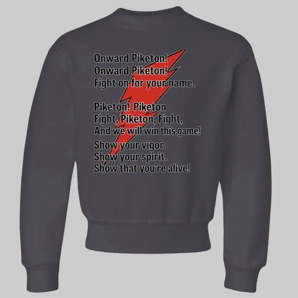 Youth Piketon Redstreaks Fight Song Crewneck Handmadeohio