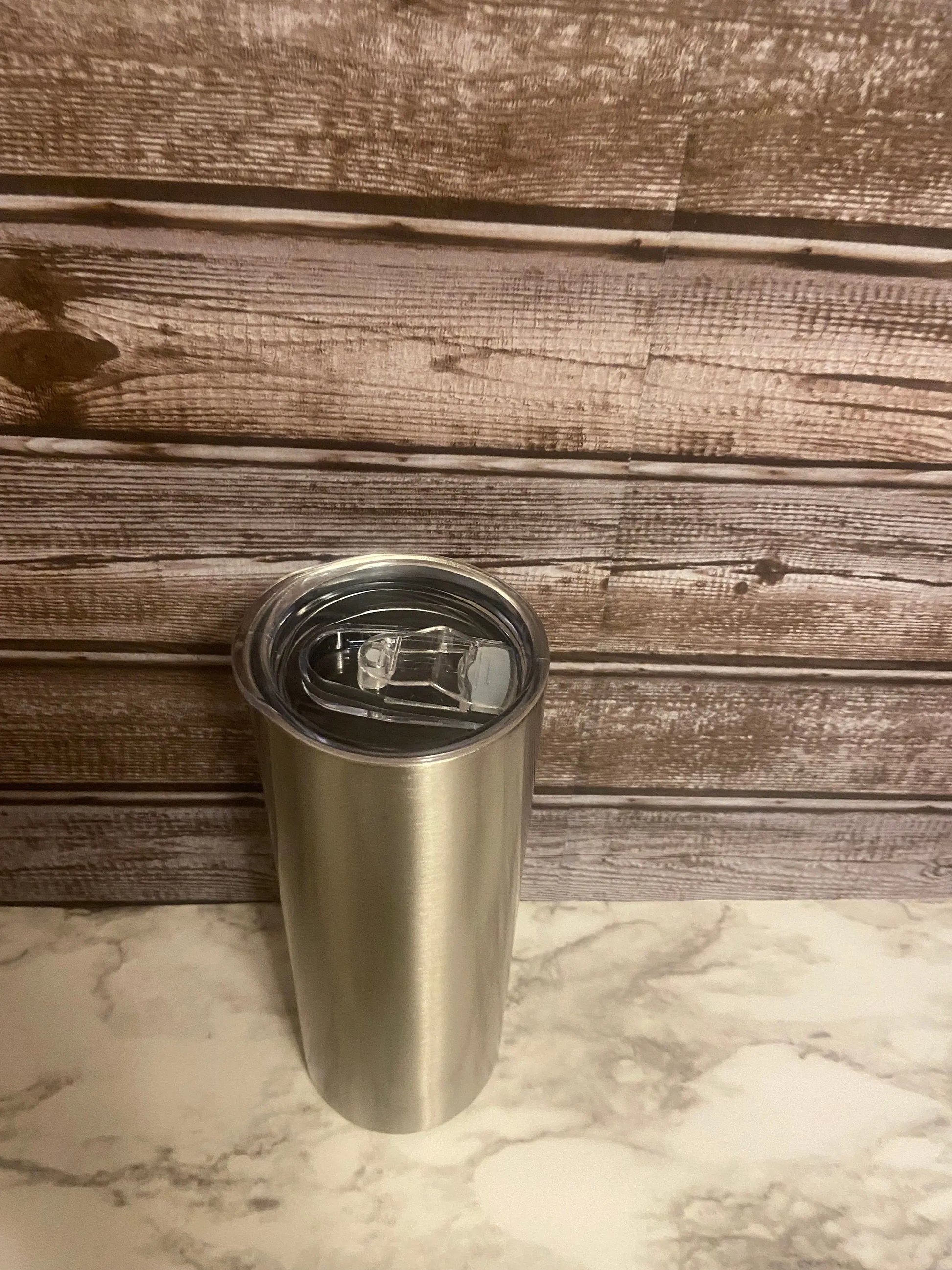 Stainless Steel ,Straight no taper sublimation 20oz skinny tumbler, custom Ready To Ship Handmadeohio