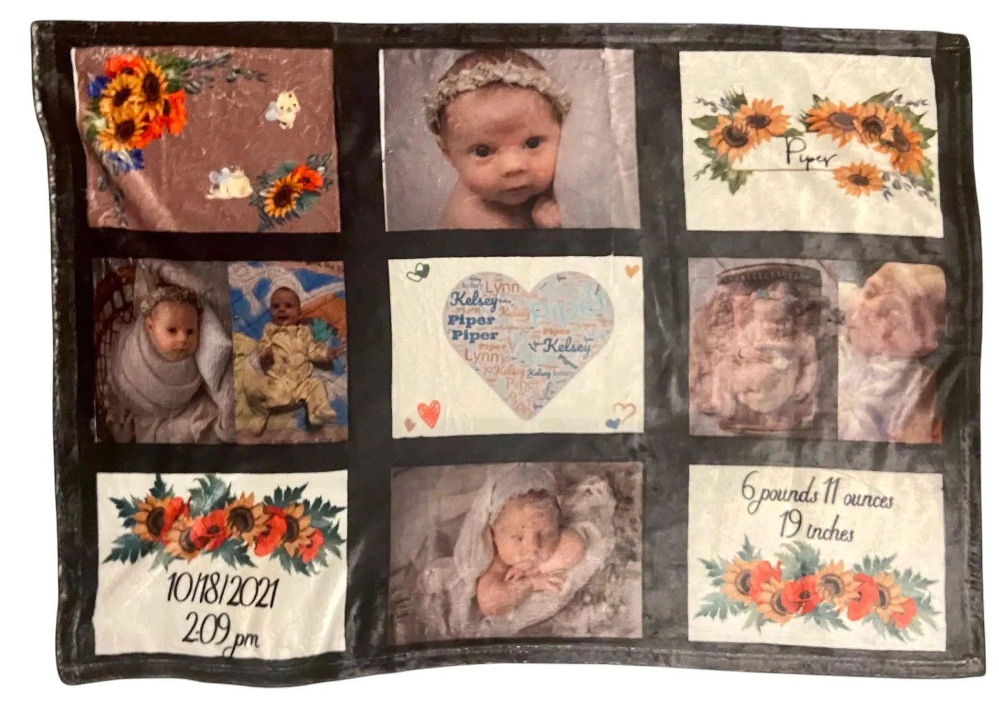 9 panel photo sublimation plush throw baby blanket blanks Handmadeohio