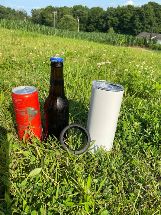 Skinny Can Bottle Holder: 15oz Tumbler with Lid Handmadeohio