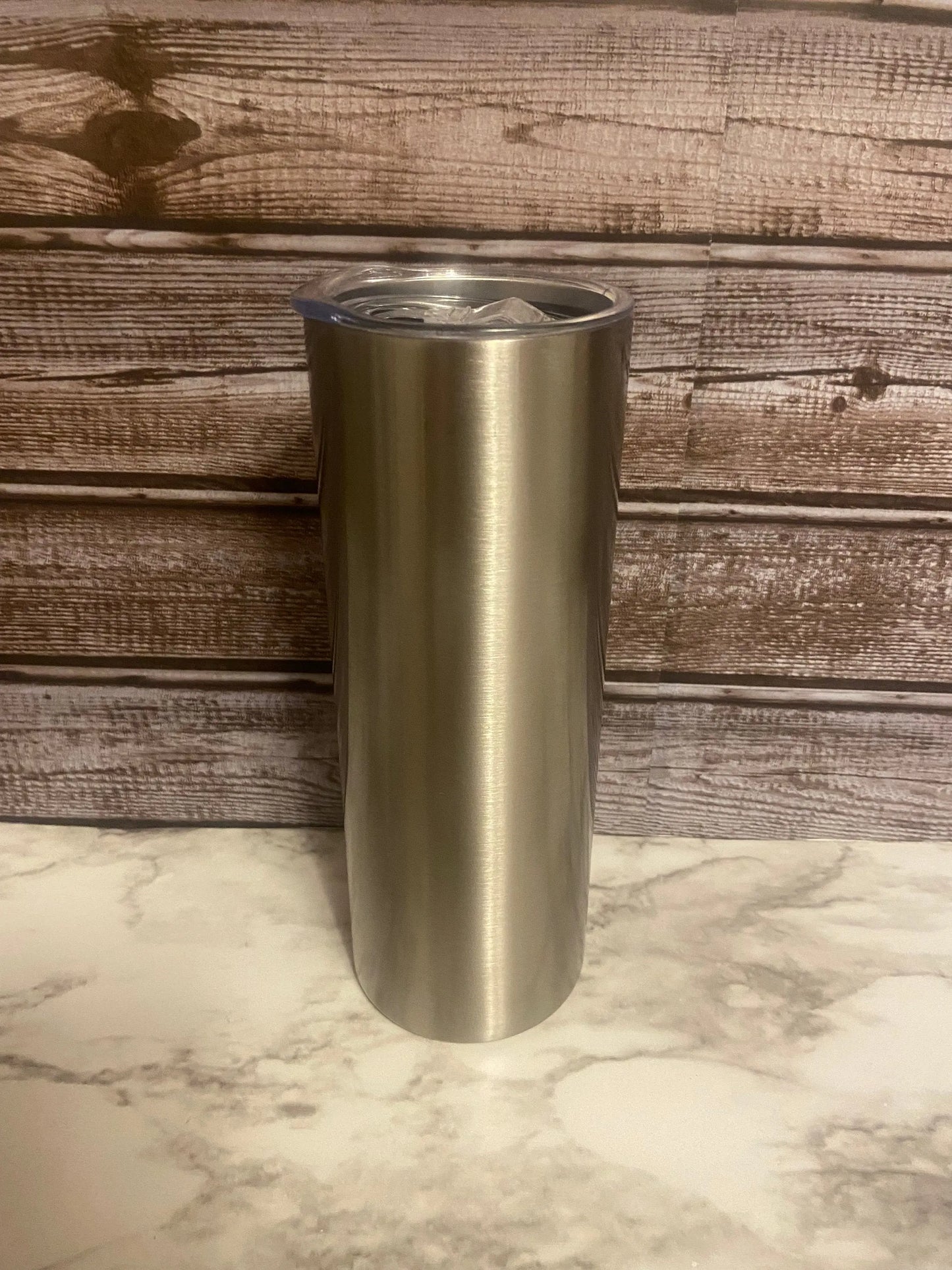 Stainless Steel ,Straight no taper sublimation 20oz skinny tumbler, custom Ready To Ship Handmadeohio