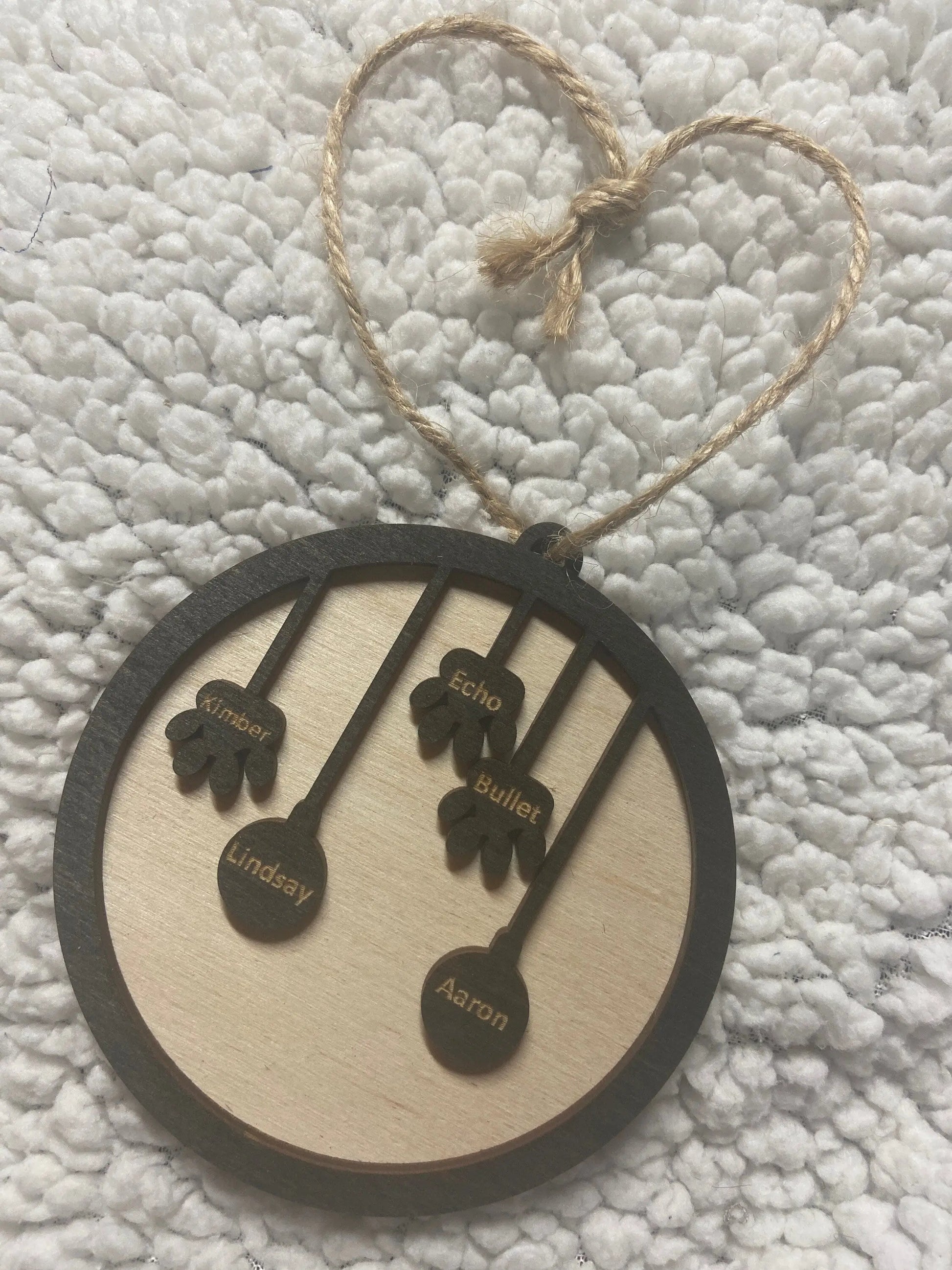 Custom wooden engraved Christmas ornaments, limited edition, handmade, one of a kind Handmadeohio