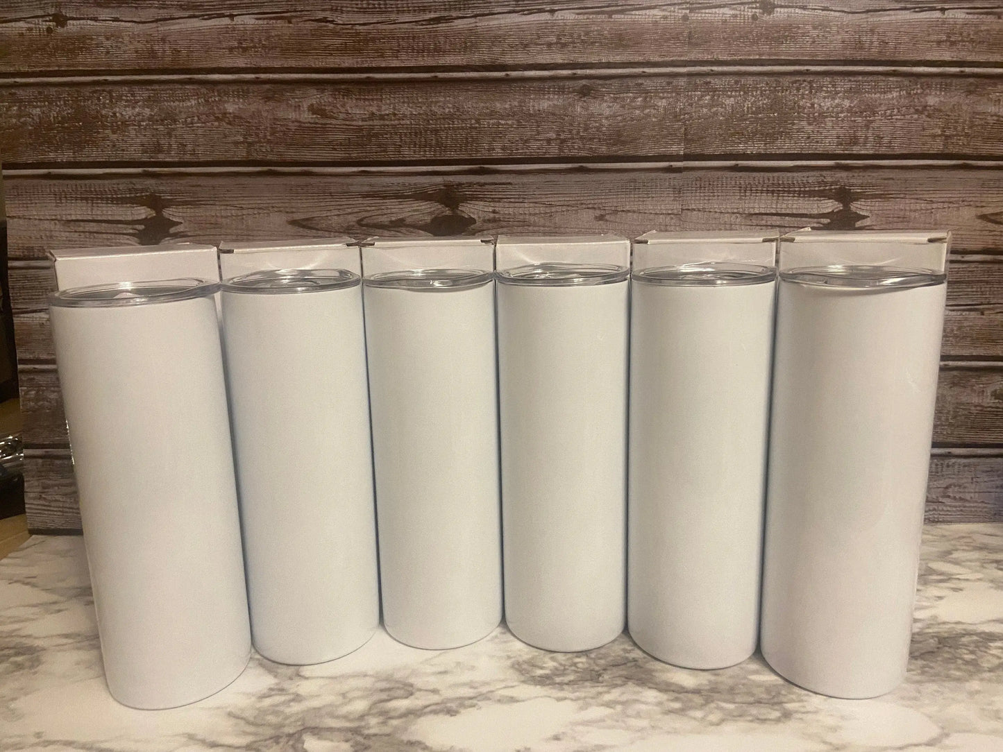 25-Pack 20oz Skinny Tumblers: Straight Sublimation Ready Handmadeohio