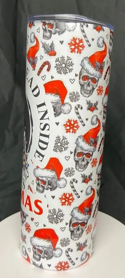 Christmas Dead inside 20oz tumbler dark humor Handmadeohio