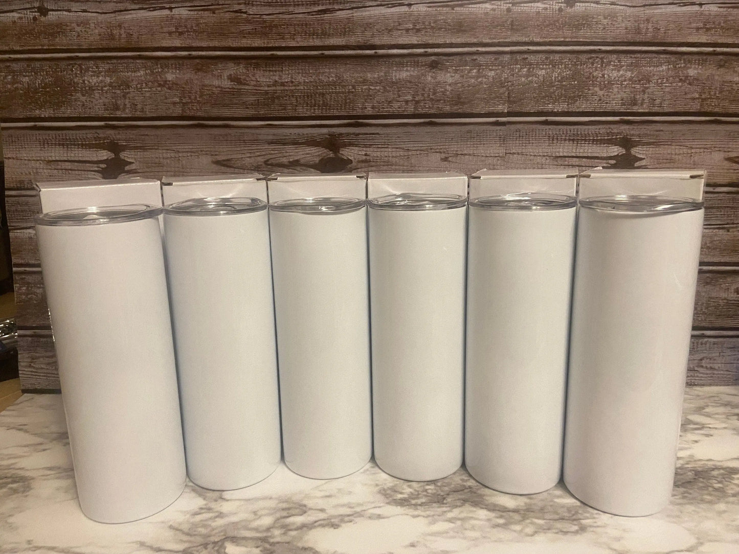 25-Pack 20oz Skinny Tumblers: Straight Sublimation Ready Handmadeohio
