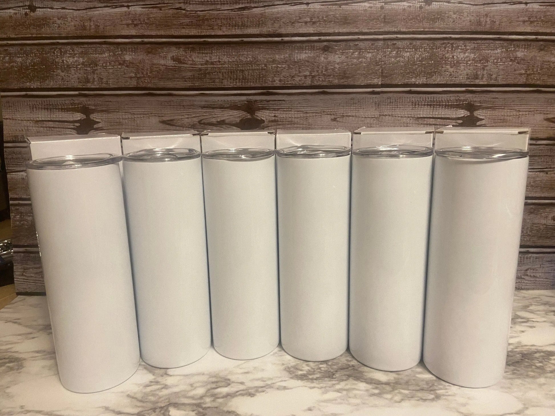 25-Pack 20oz Skinny Tumblers: Straight Sublimation Ready Handmadeohio