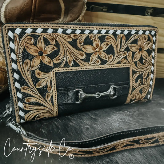 Bridle Belle Tooled Leather Wallet Countryside Co.