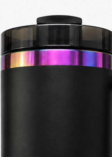 Black Rainbow 40oz Stainless Steel Tumbler with Handle