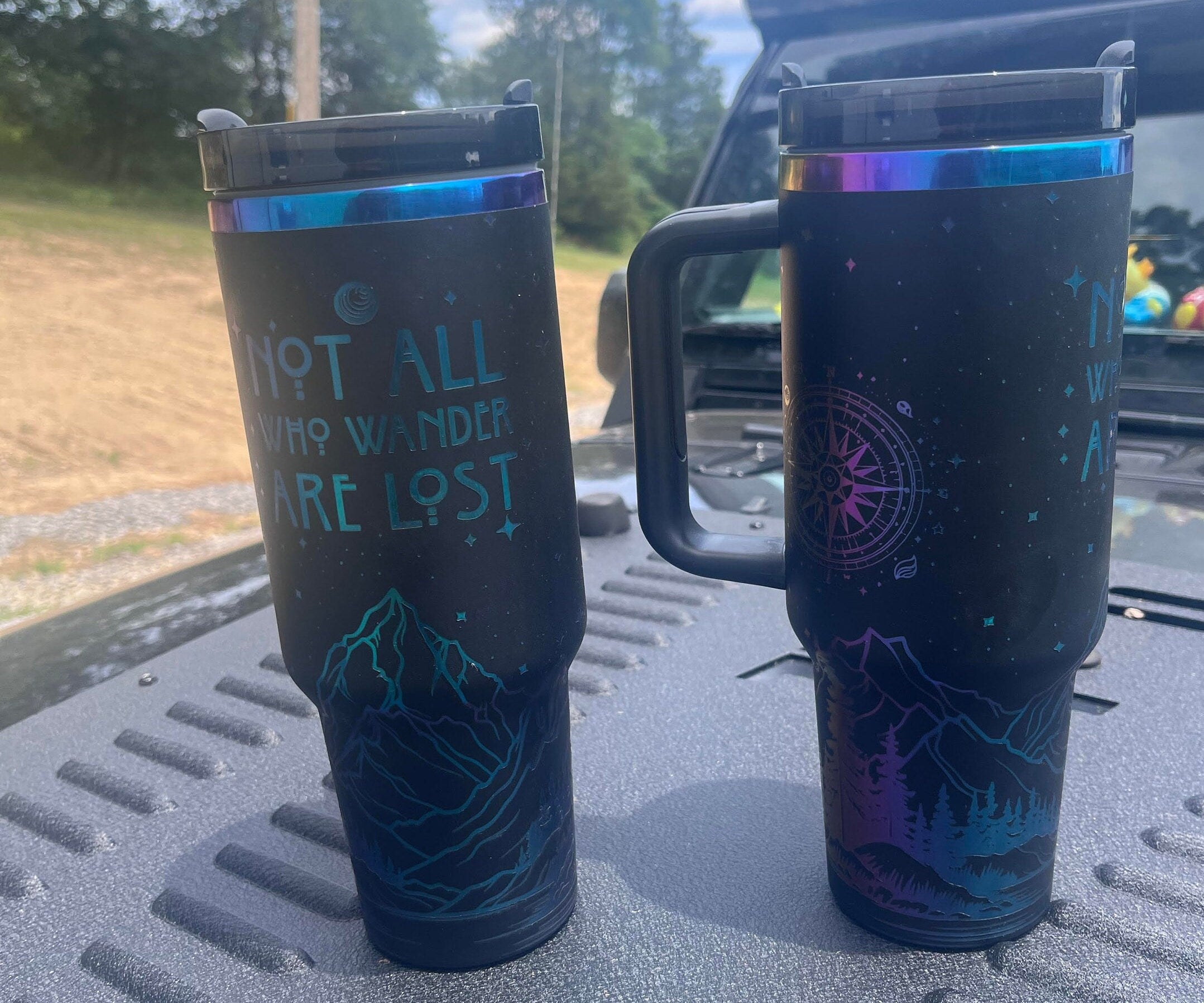 Custom Laser Engraved 40oz Tumbler: Insulated Stainless Steel Drinkware