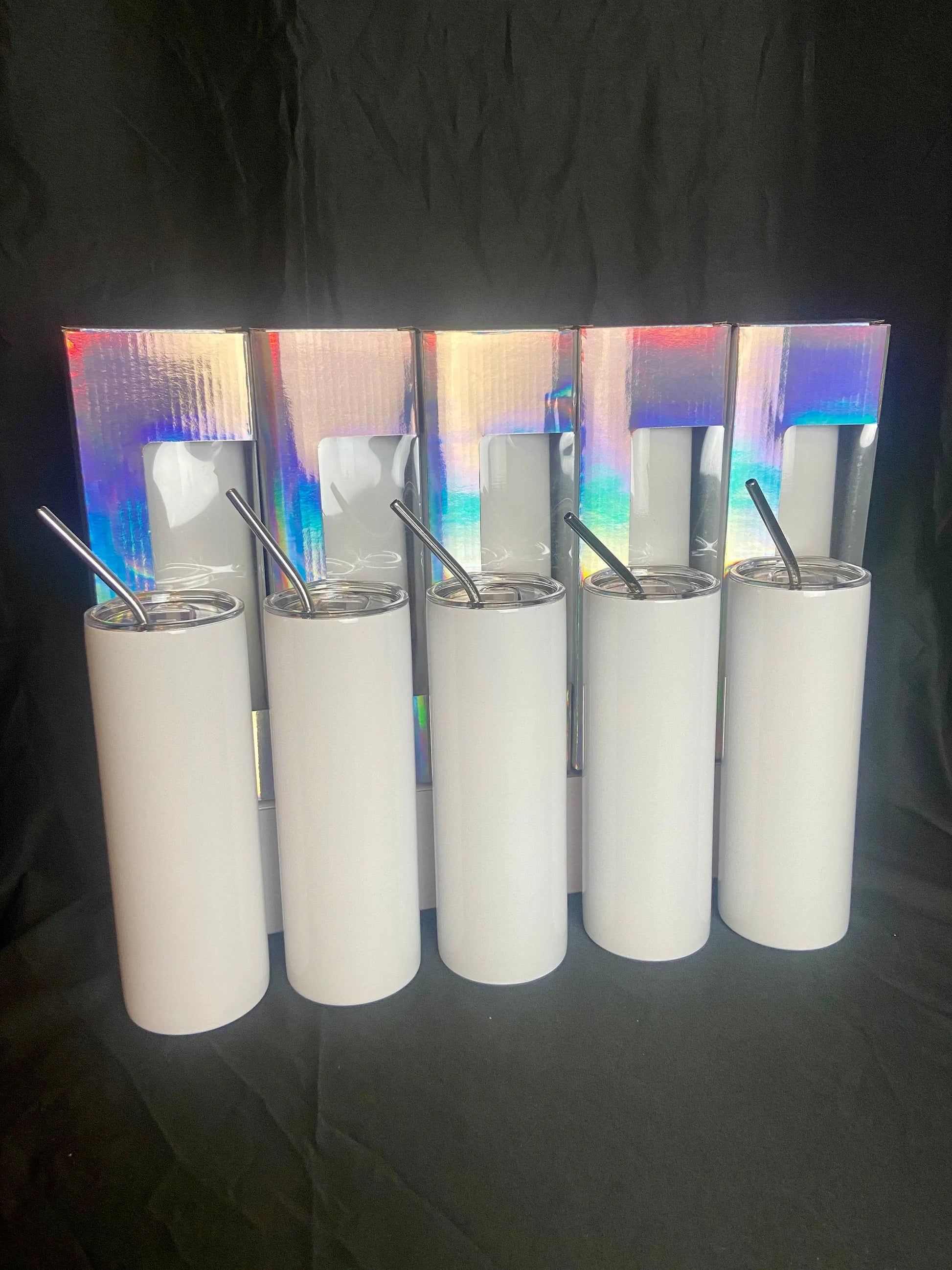 READY TO SHIP Ten Premium Straight no taper sublimation 20oz skinny tumbler, custom Handmadeohio