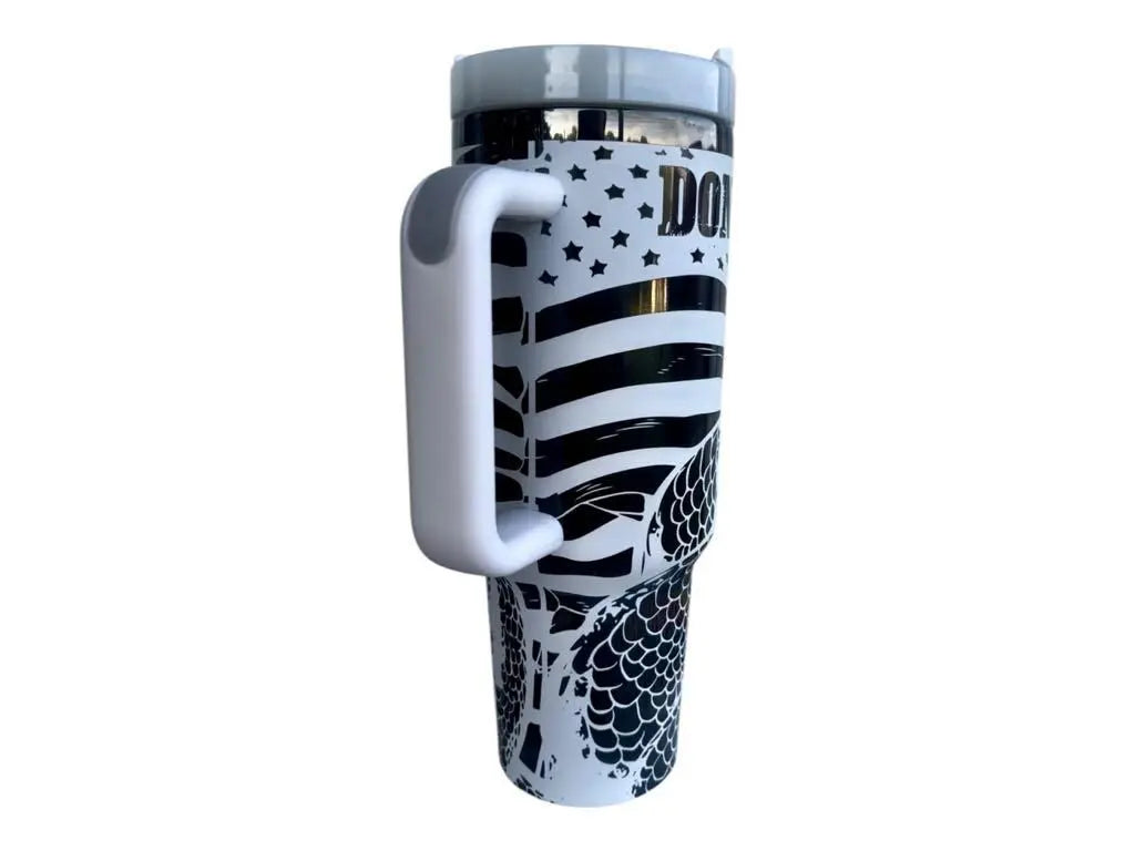 Don’t Tread On Me 40oz Patriotic Snake Tumbler Handmadeohio
