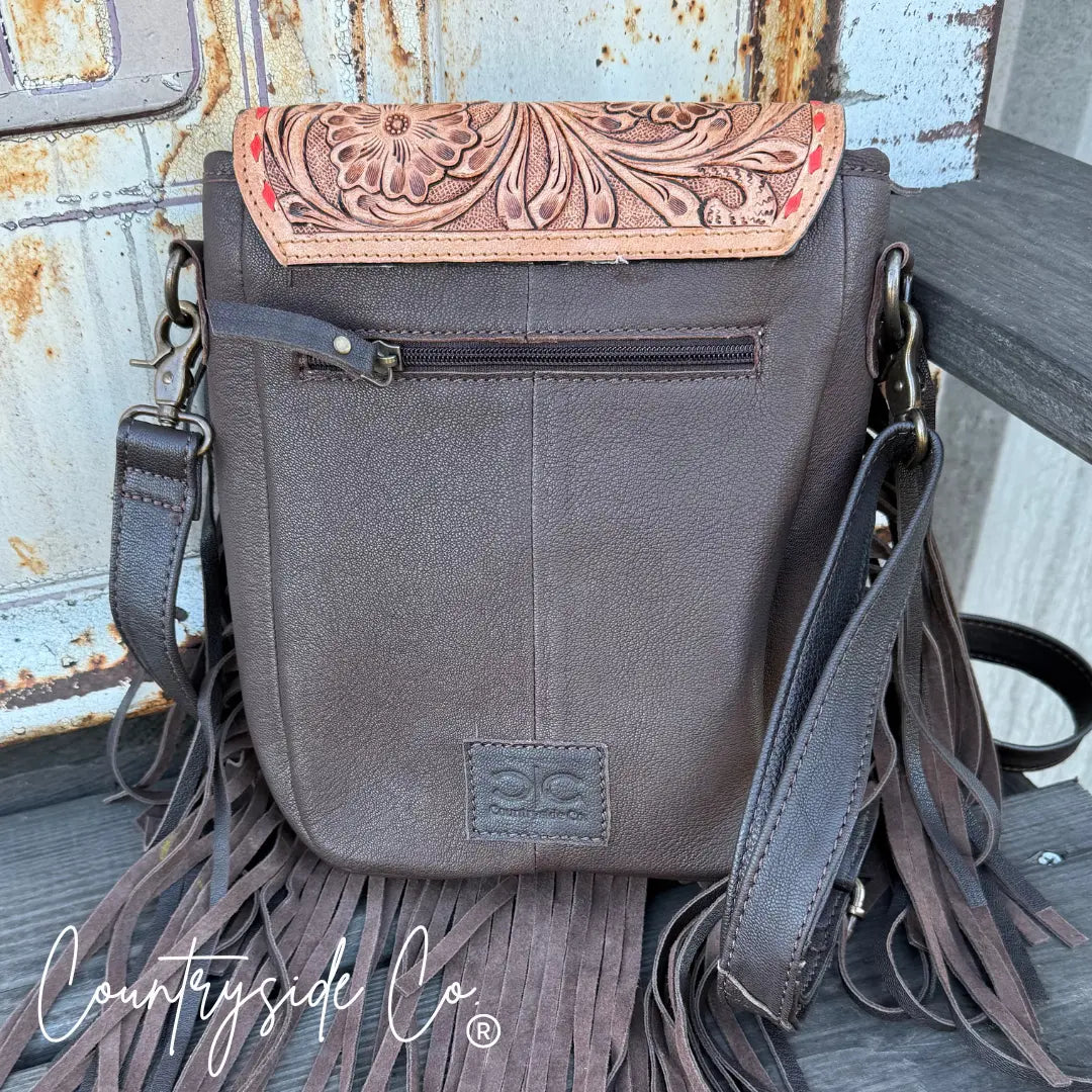 Cherry Crush Tooled Leather Purse Countryside Co.