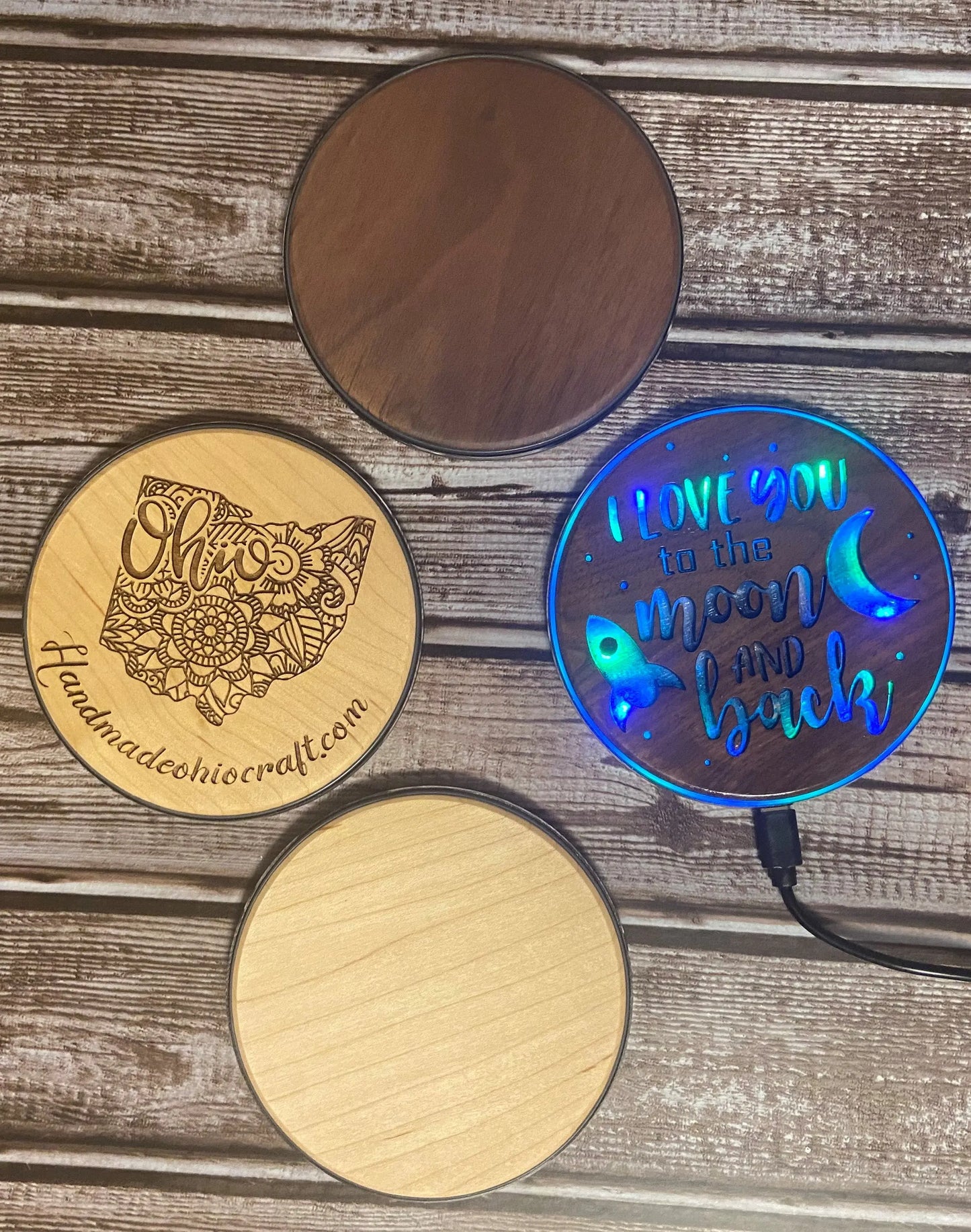 10W Wireless charger circle, Laser engrave blank Handmadeohio