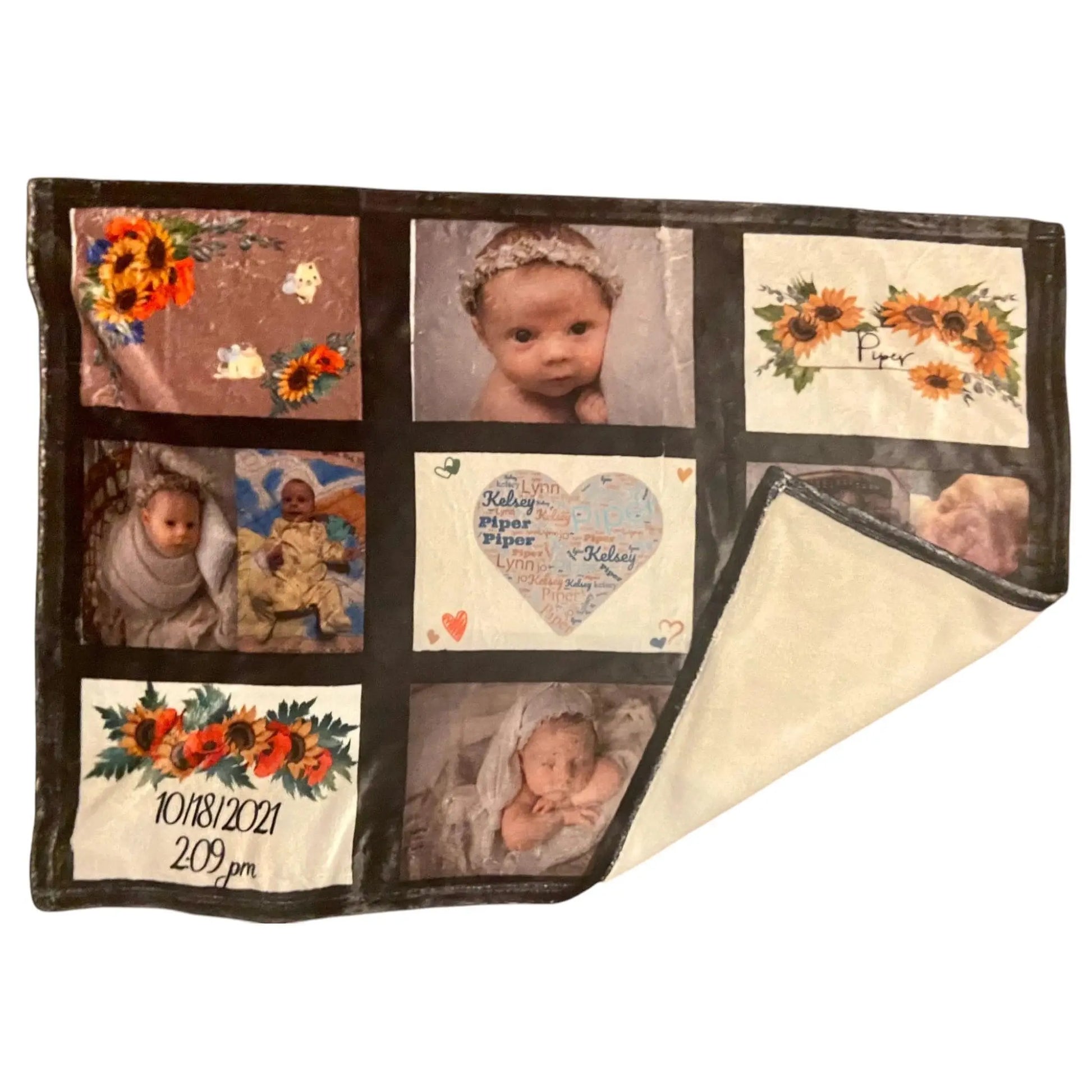 9 panel photo sublimation plush throw baby blanket blanks Handmadeohio