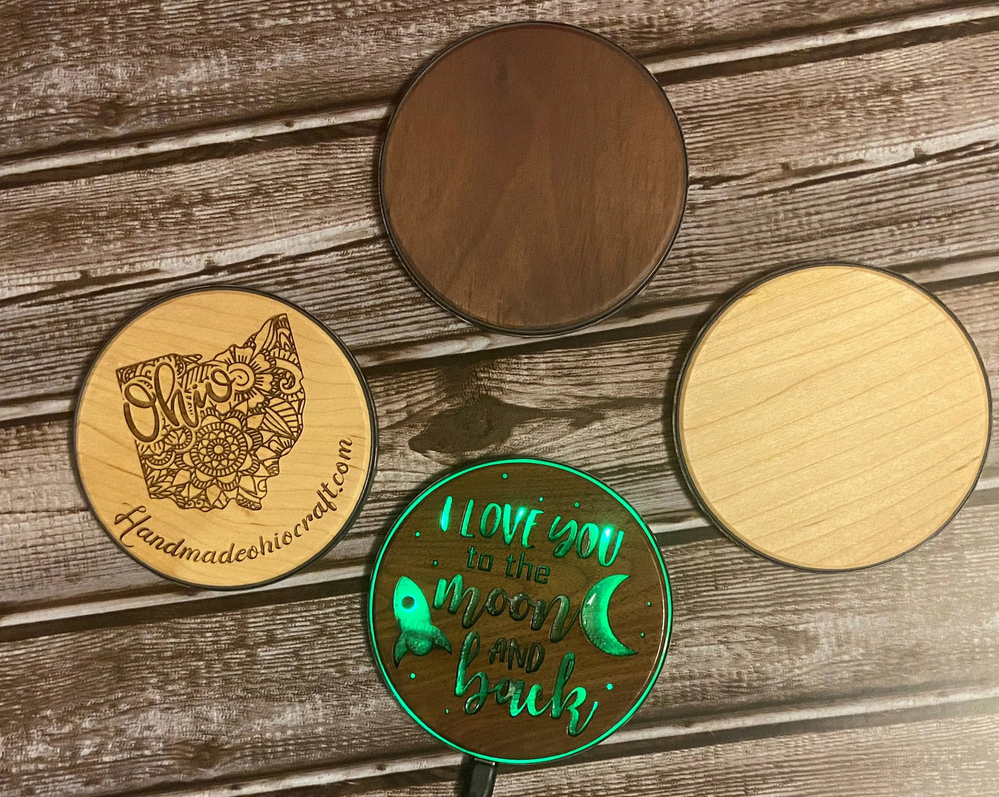10W Wireless charger circle, Laser engrave blank Handmadeohio