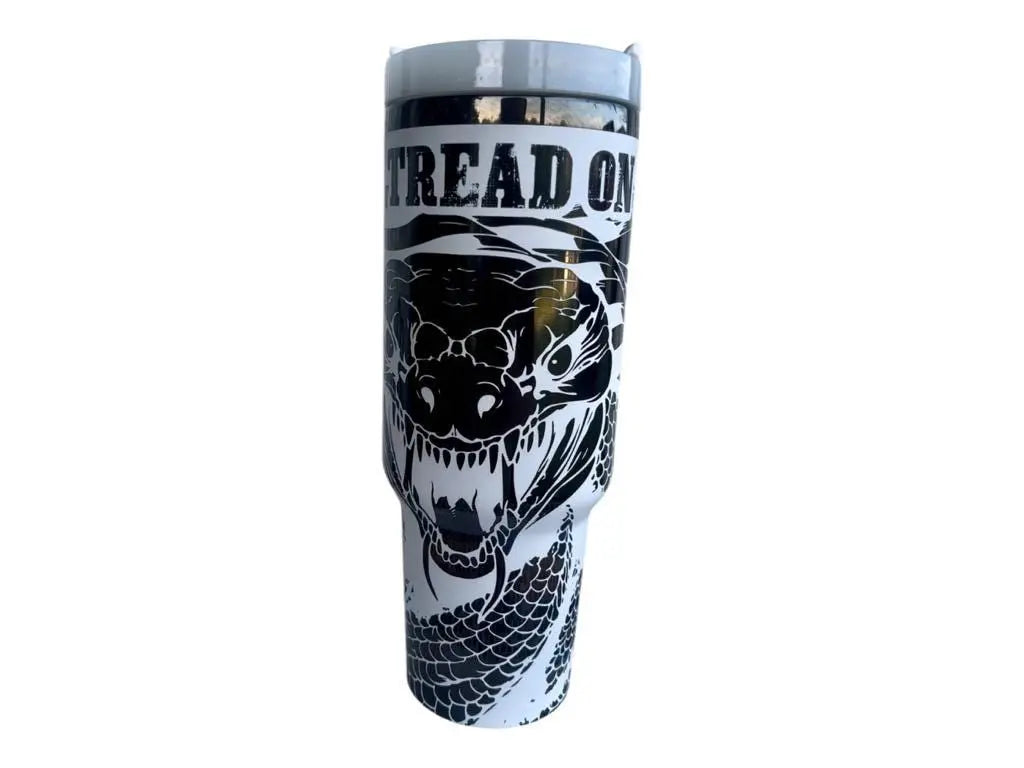 Don’t Tread On Me 40oz Patriotic Snake Tumbler Handmadeohio
