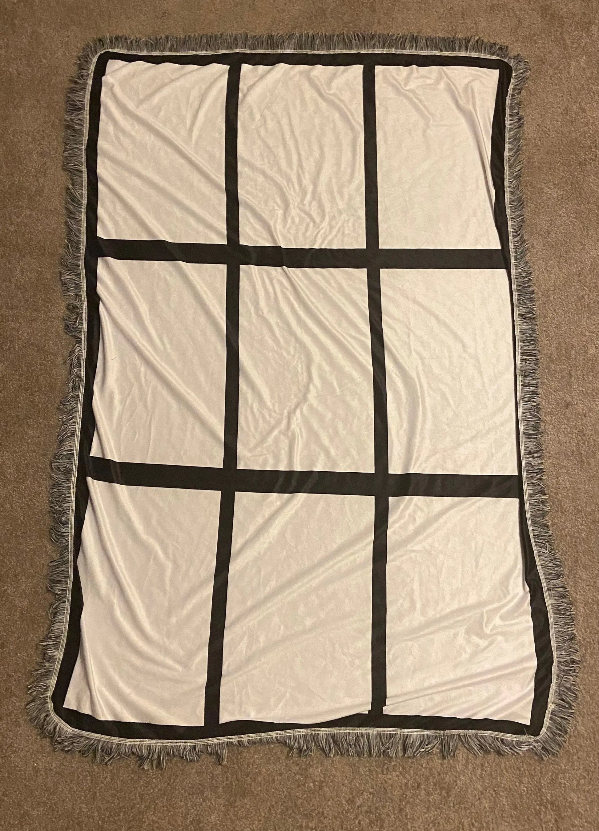 9 panel photo sublimation fringe blankets 40 by 60 inch Handmadeohio