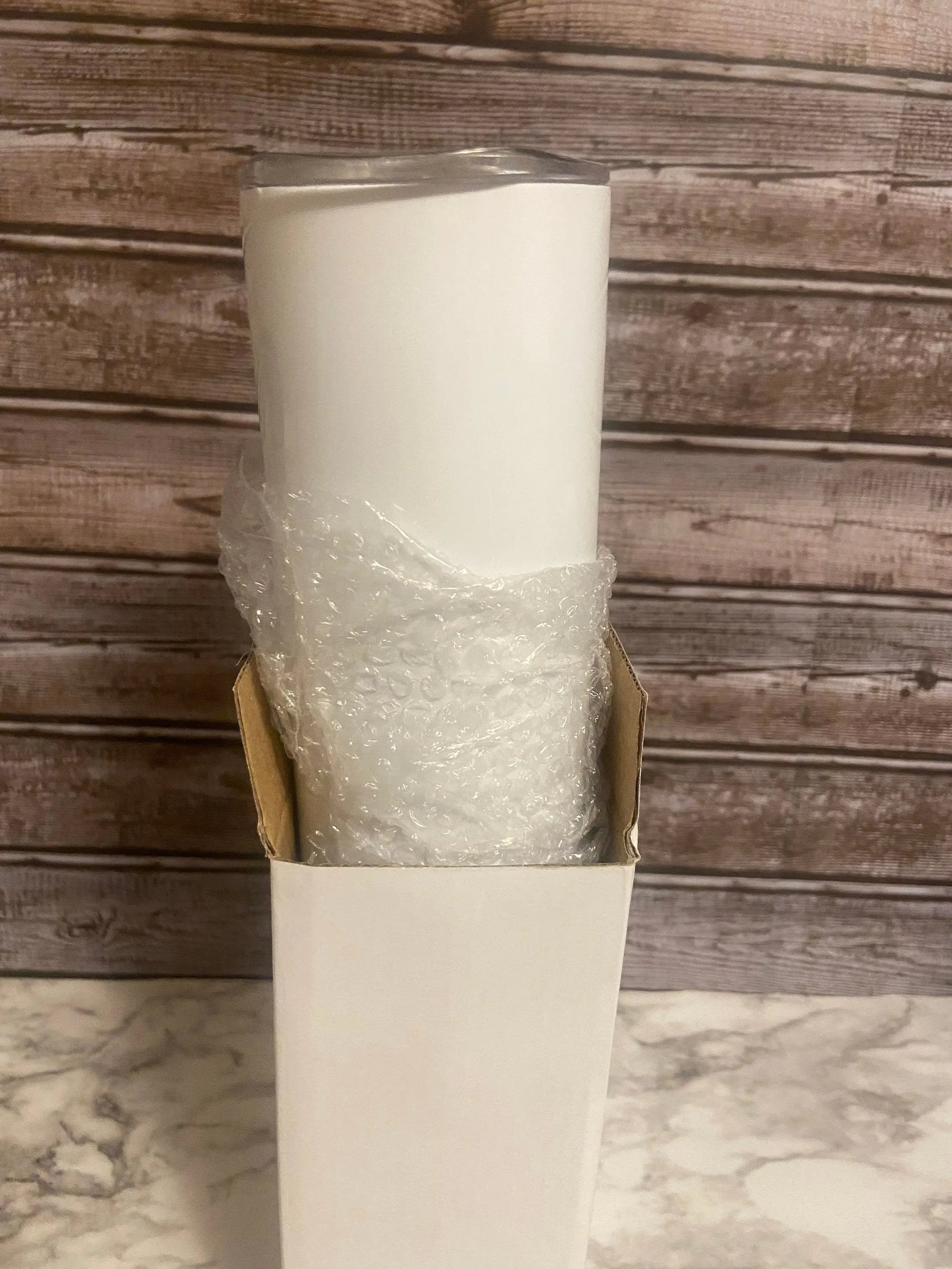 20oz Enamel liner white sublimation blank tumbler Handmadeohio