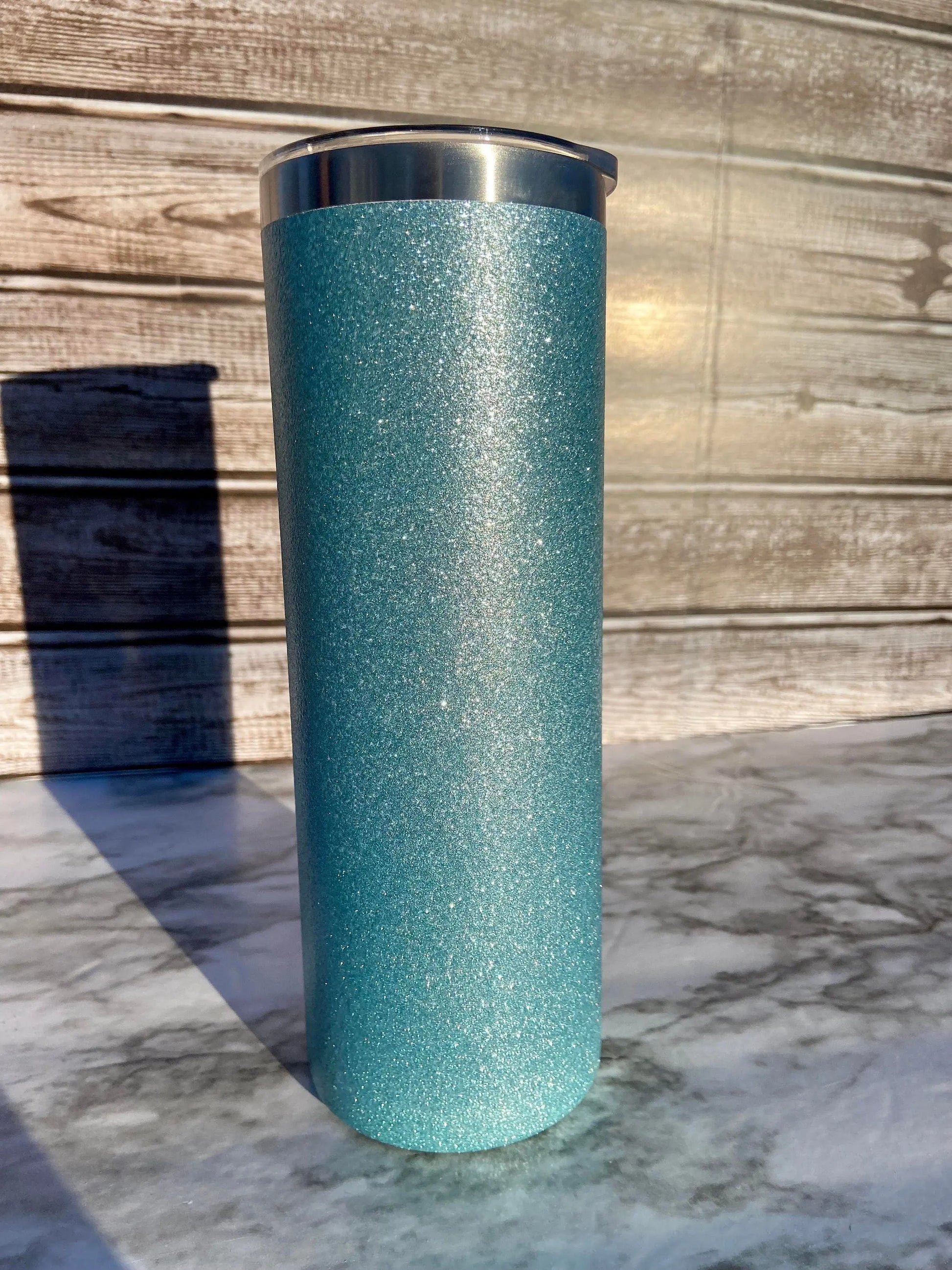 Chunky Glitter Sublimation Tumbler: Straight Walled Steel, Color Change, RTS Handmadeohio