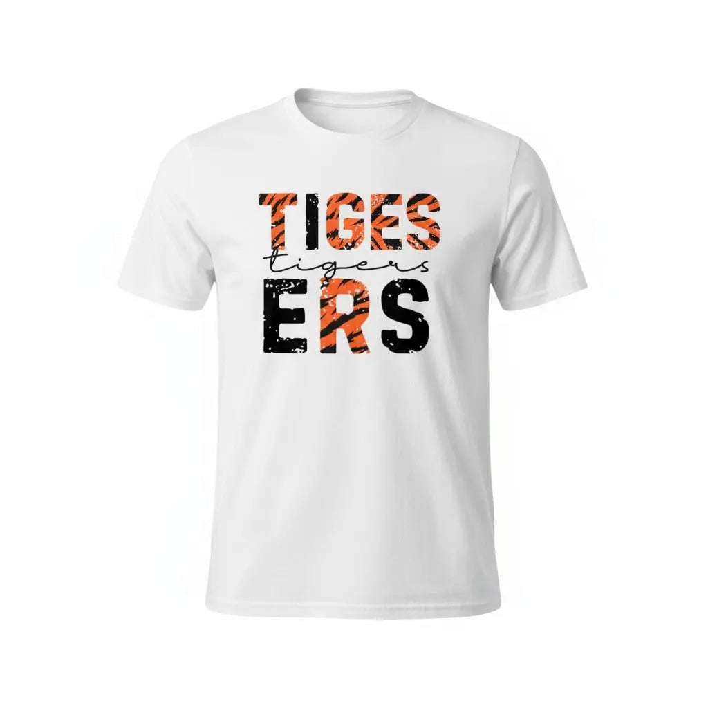 Tigers Spirit T-Shirt | Bold Tiger Stripe School Pride Tee Handmadeohio