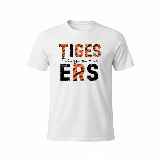 Tigers Spirit T-Shirt | Bold Tiger Stripe School Pride Tee Handmadeohio